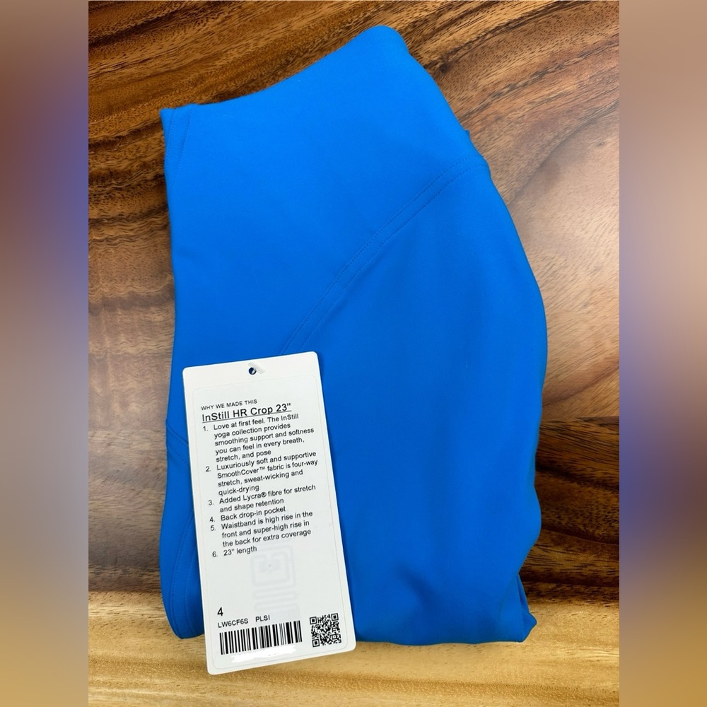 NWT Lululemon HR Crop 23" - Poolside blue